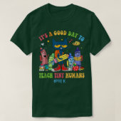 Its A Good Day To Teach Tiny Humans PreK Cat Teach Tシャツ (デザイン正面)
