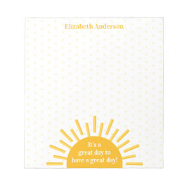 It's a Great Day Positivity Quote Name ノートパッド