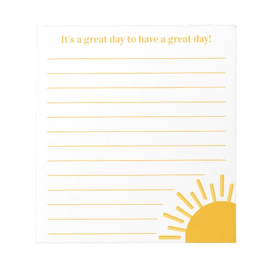 It's a Great Day Positivity Quote To Do List ノートパッド (正面)