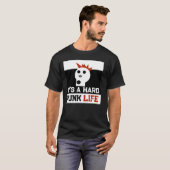 "It's a Hard Punk Life" ドクロ柄グラフィック Tシャツ (正面フル)