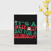 It's A Holly Xmas Jolly Day For A Colonoscopy Chri カード (黄色い花)