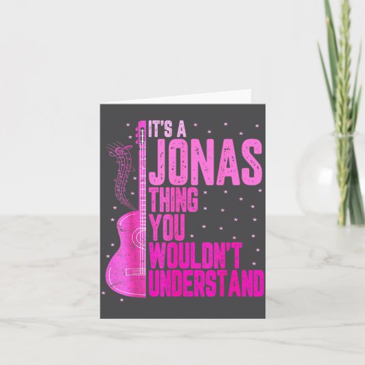 It's A Jonas Thing You Wouldn't Understand Jonas F カード (正面)