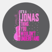 It's A Jonas Thing You Wouldn't Understand Jonas F ラウンドシール (正面)