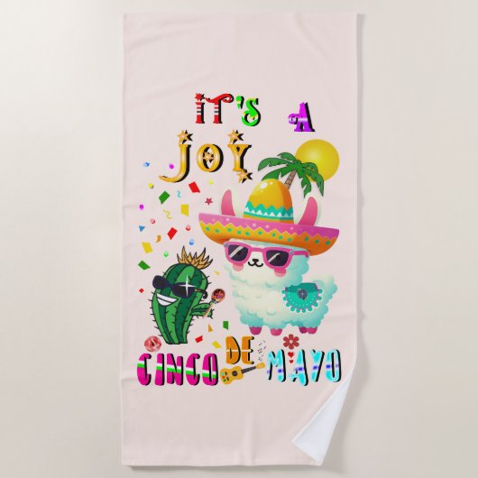 It's A Joy Cinco De Mayo ビーチタオル (正面)