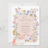 It's A Magical Day Wildflower Birthday Invitation 招待状 (正面)