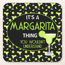 Its A Margarita Thing Mixologist Cocktail Bar スクエアペーパーコースター