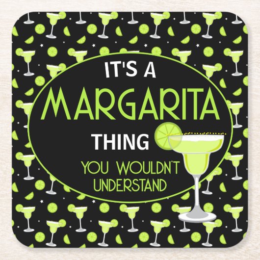 Its A Margarita Thing Mixologist Cocktail Bar スクエアペーパーコースター (正面)