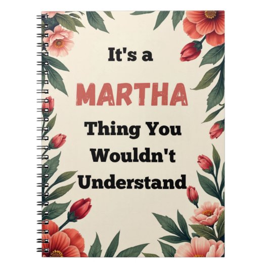 It's a Martha Thing You Wouldn't Understand ノートブック (正面)