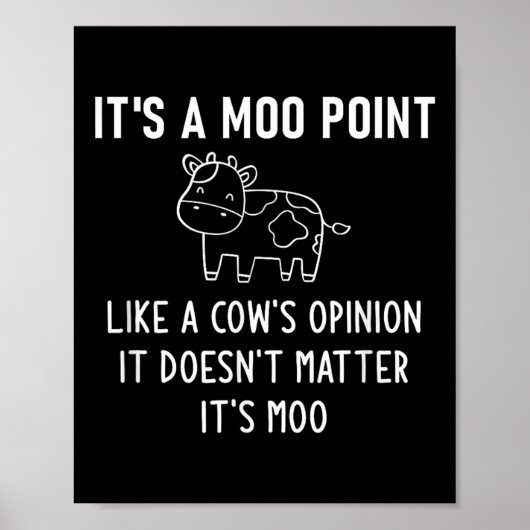 It's A Moo Int, Like A Cow's Onion, Funny, Jokes ポスター (正面)