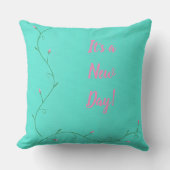 It's a New Day, Pink Flower Buds Custom Pillows クッション (正面)