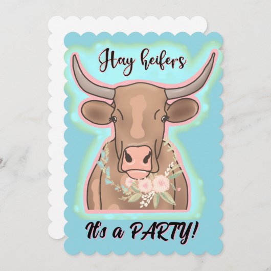 its a party heifers 招待状 (正面/裏面)