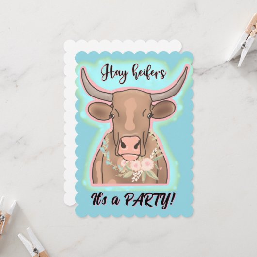 its a party heifers 招待状 (正面/裏面インサイチュ)