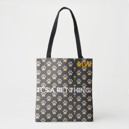It's a Pet Thing Paw Pattern トートバッグ
