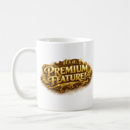 It's a Premium Feature! Funny Typography Mug コーヒーマグカップ