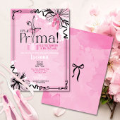 It's A Prima Ballet Baby Shower Invitation 招待状