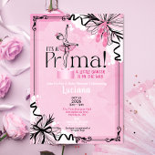 It's A Prima Ballet Baby Shower Invitation 招待状