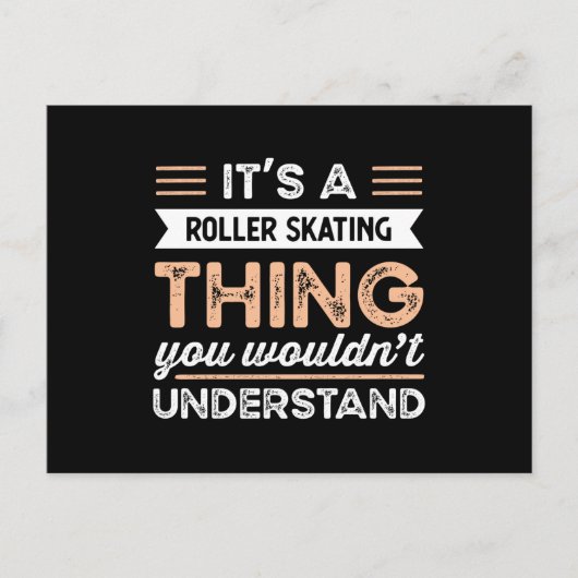 It's a Roller Skating Thing Funny Roller Skating ポストカード (正面)