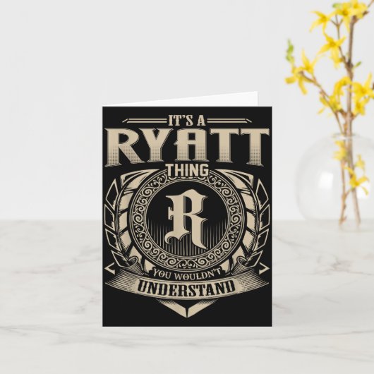 It's A Ryatt Thing You Wouldn't Understand Funny N カード (黄色い花)