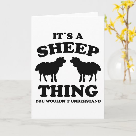 Its A Sheep Thing Design Sheeps Lamb Farmer Gift カード (黄色い花)