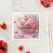 It's a Slime Birthday Party For Girl’s スタンダードカクテルナプキン (インサイチュ)