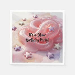 It's a Slime Birthday Party For Girl’s スタンダードカクテルナプキン