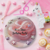It's a Slime Birthday Party For Girl’s ペーパープレート (パーティー)