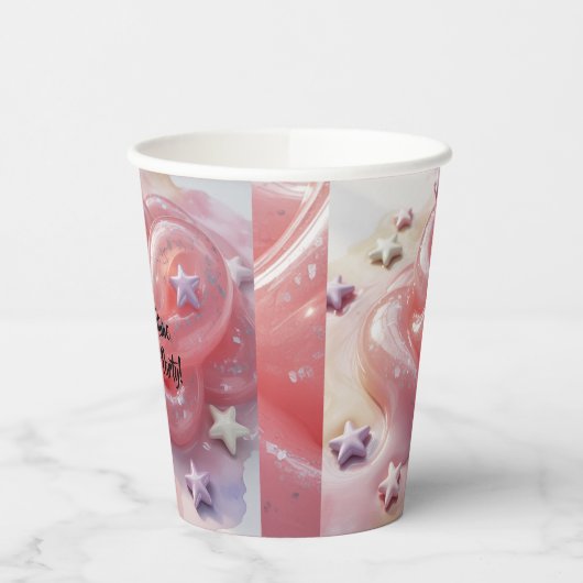 It's a Slime Birthday Party For Girl’s 紙コップ (左)