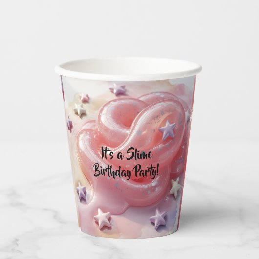 It's a Slime Birthday Party For Girl’s 紙コップ (正面)