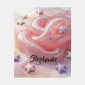 It's a Slime Birthday Party For Girl’s Gift フリースブランケット (正面)