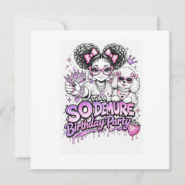 It's a So Demure™ バースデーパーティ | StarBerry™ & Mo 招待状