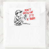 It's a trap 長方形シール (バッグ)