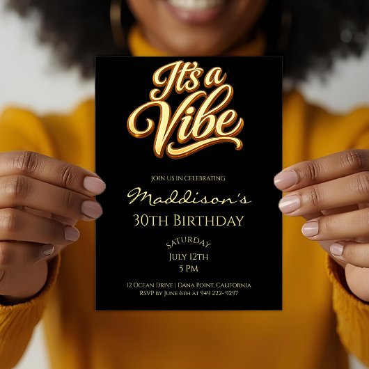 It's a Vibe 30th Birthday Invitation 招待状