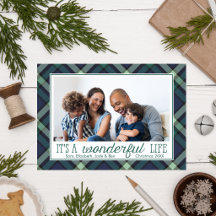 It's a Wonderful Life | グリーン×ネイビーのタータン柄 ホリ
