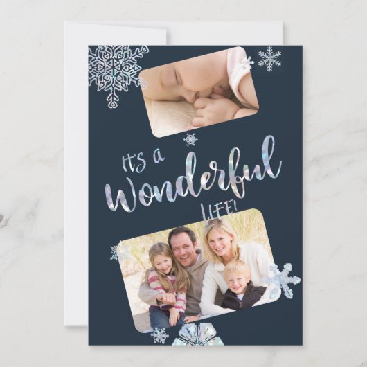 Its a Wonderful Life Christmas Photo Card シーズンカード (正面)