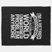 It's Accurant World - 退職した会計会計士 フリースブランケット (正面(横))