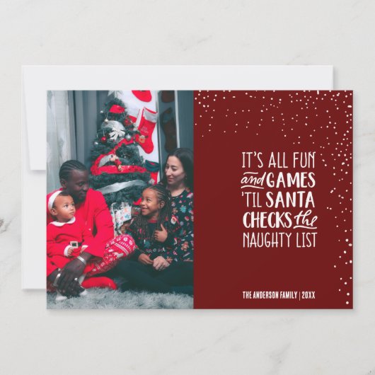 It's Allおもしろい&ゲームリストいけなクリスマスフォト 招待状 (正面)