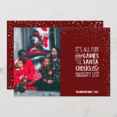 It's Allおもしろい&ゲームリストいけなクリスマスフォト 招待状 (正面/裏面)