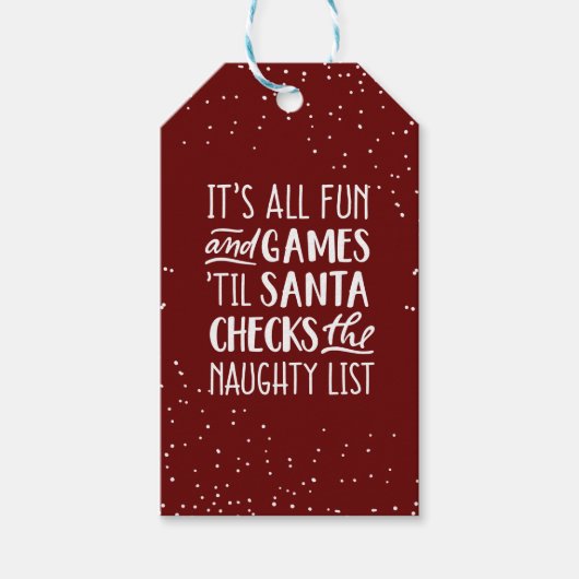 It's Allおもしろい&ゲームリストいけなクリスマス ギフトタグ (正面)