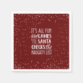 It's Allおもしろい&ゲームリストいけなクリスマス スタンダードカクテルナプキン (正面)