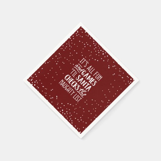 It's Allおもしろい&ゲームリストいけなクリスマス スタンダードカクテルナプキン (角)