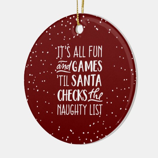 It's Allおもしろい&ゲームリストいけなクリスマス セラミックオーナメント (左)