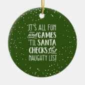 It's Allおもしろい&ゲームリストいけなクリスマス セラミックオーナメント (正面)