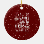 It's Allおもしろい&ゲームリストいけなクリスマス セラミックオーナメント (裏面)