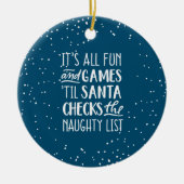 It's Allおもしろい&ゲームリストいけなクリスマス セラミックオーナメント (正面)