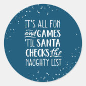 It's Allおもしろい&ゲームリストいけなクリスマス ラウンドシール (正面)