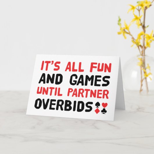 It's Allおもしろい&ゲーム – Duplicate Bridge Player カード (黄色い花)