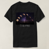 its all a phase, moon phases moons stars space  tシャツ (デザイン正面)