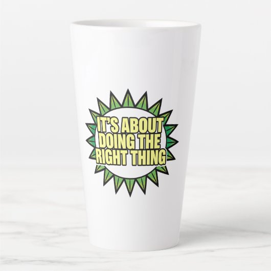 It's All About Doing The Right Thing カフェラテマグ (正面)