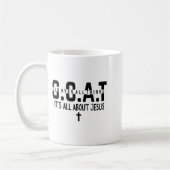 It's All About Jesus Make Heaven Crowded God Over コーヒーマグカップ (左)