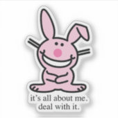 It's all about me deal with it funny bunny Mug シール (正面)